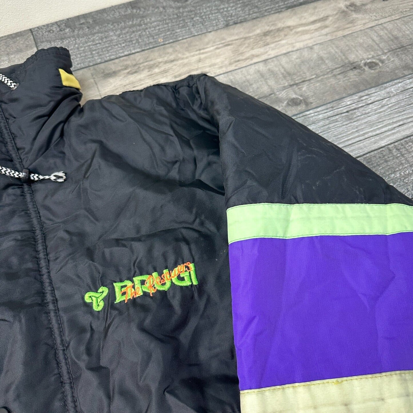 Vintage Brugi Ski Suit One Piece 90s Retro Colour Block Black Mens Small