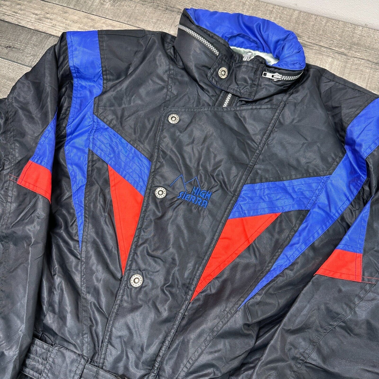 Vintage High Sierra One Piece Ski Snowboard Suit Abstract Retro Black Mens Large