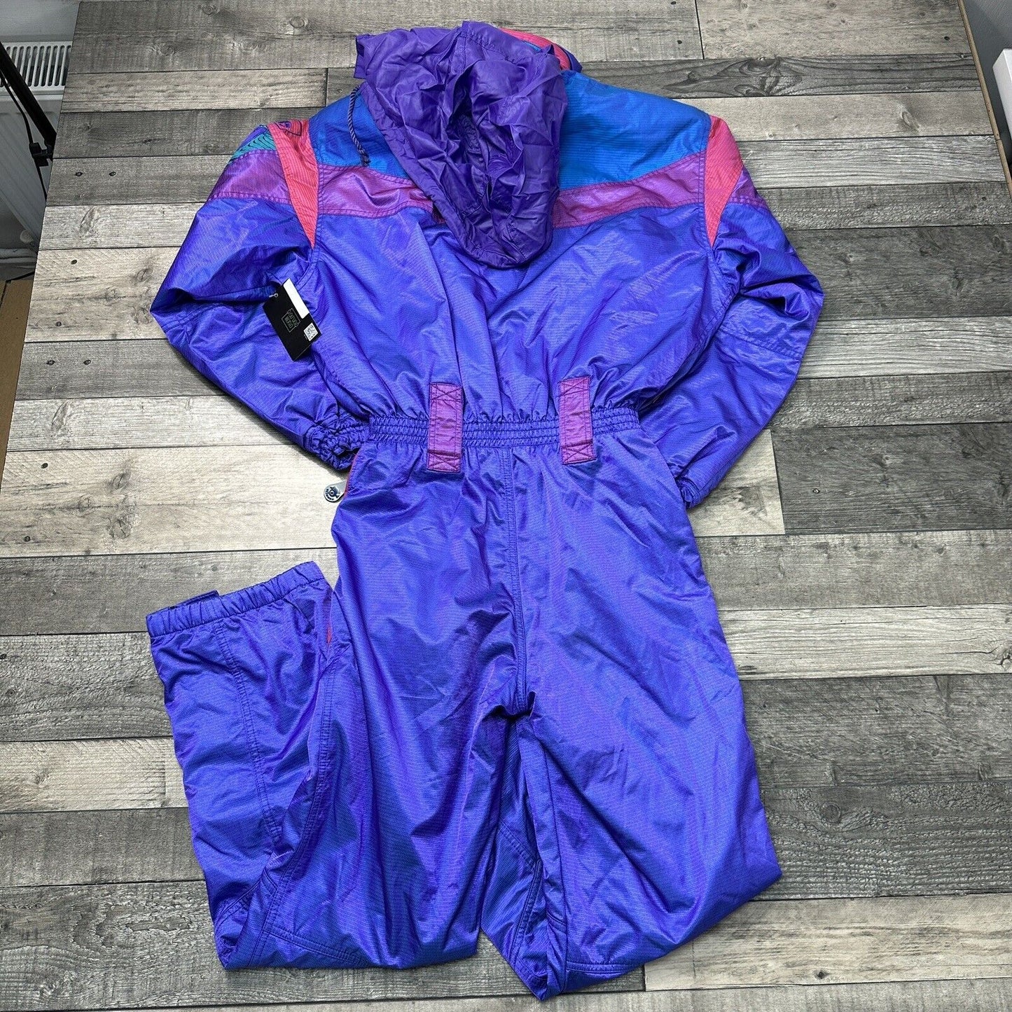 Vintage Ellesse One Piece Ski Snowboard Suit Crazy 90s Retro Multi Mens Small