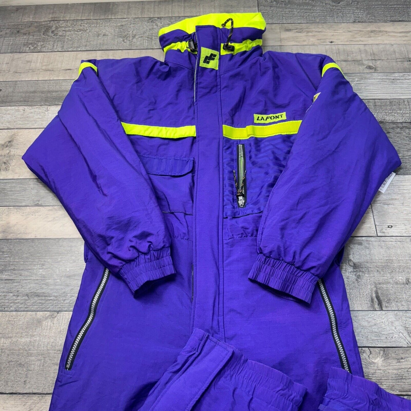 Vintage Lafont Gore-Tex Ski Suit One Piece Snow Suit 90s Purple Mens Medium