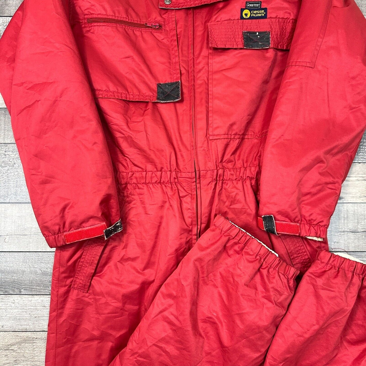 Vintage Ski Suit Snowboard 90s Retro One Piece Apres Gore-Tex Red Mens Large