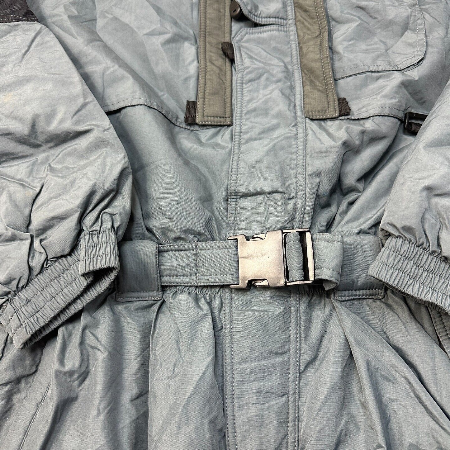 Vintage Calmo Ski Suit 90s Retro One Piece Colour Block Snow Grey Mens Large