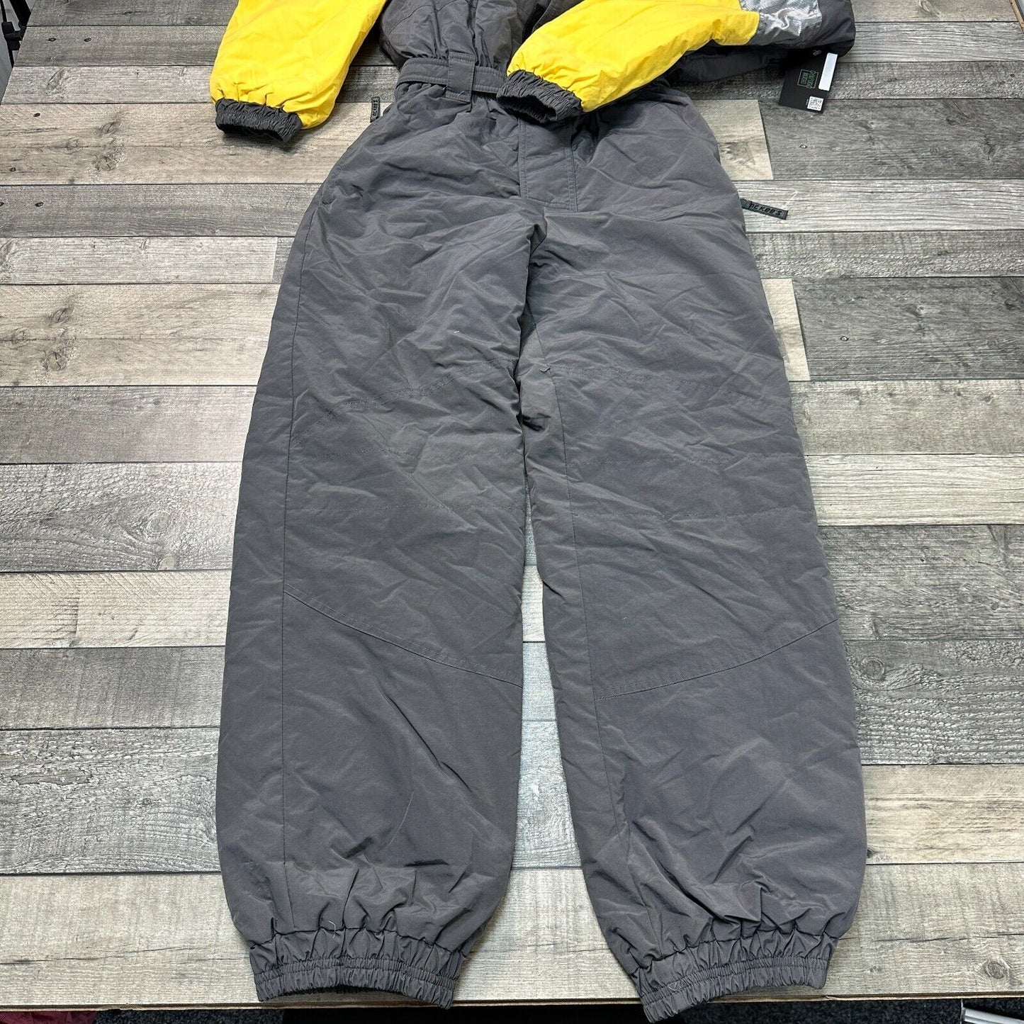 Vintage McKees One Piece Ski Snowboard Suit Crazy Abstract Retro Grey Mens Large