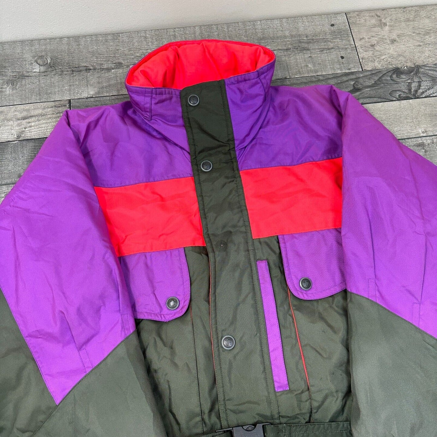 Vintage Colmar Ski Suit One Piece Snowboard Crazy Retro Apres Multi Mens Small