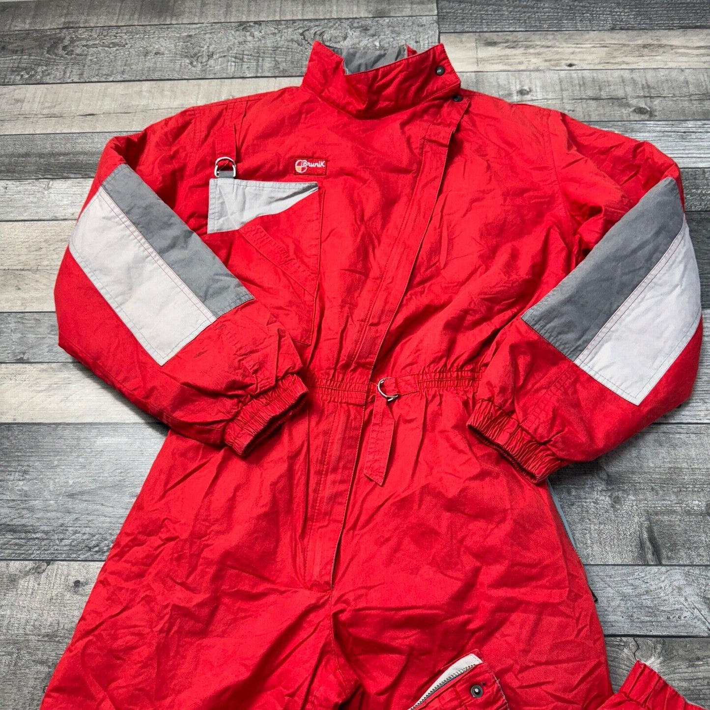 Vintage Brunik Ski Suit One Piece Snowsuit Winter Retro 90s Red Womens Medium