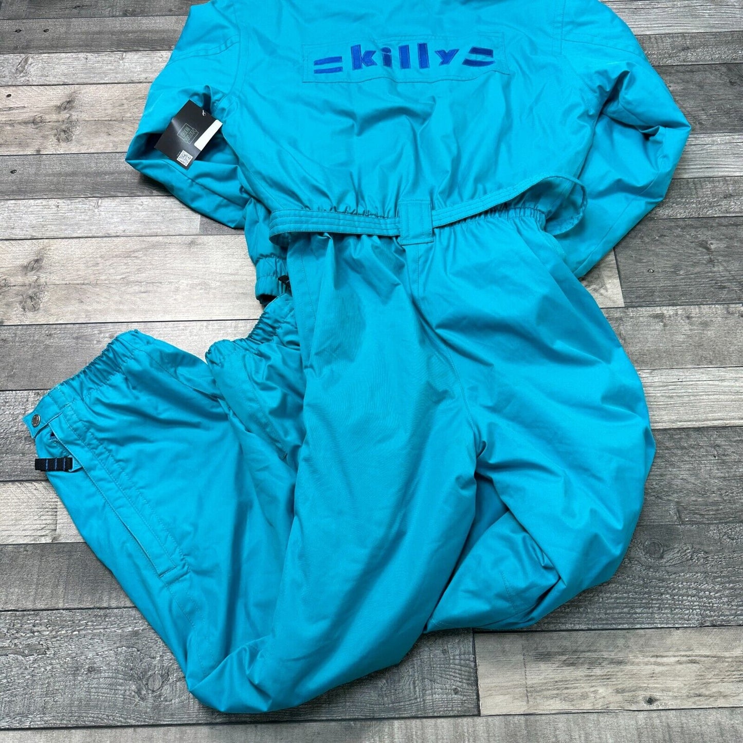 Vintage Killy One Piece Ski Snowboard Suit 90s Abstract Retro Blue Mens Medium