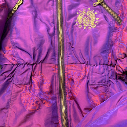 Vintage Iridescent Ski Suit One Piece Snowsuit Winter 90s Purple Womens Small