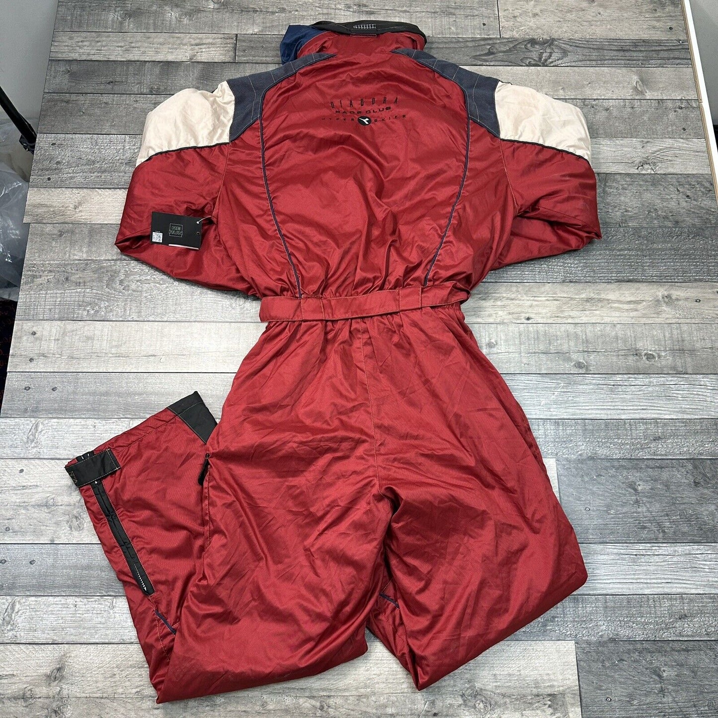 Vintage Diadora Ski Suit One Piece Snowboard Crazy Retro Abstract Red Mens Large