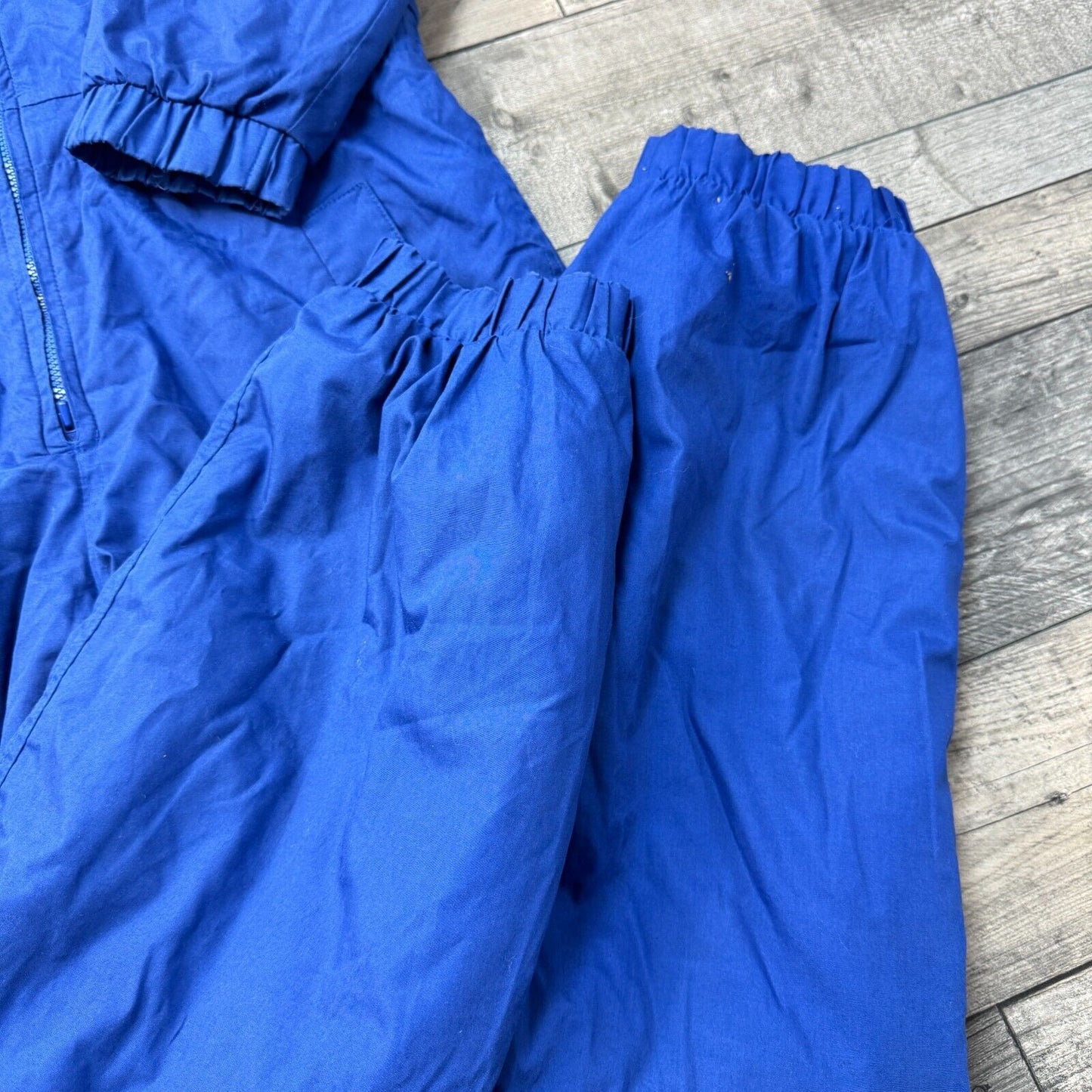 Vintage Ski Suit One Piece Retro 90s Quilted Colour Block Blue Mens Medium