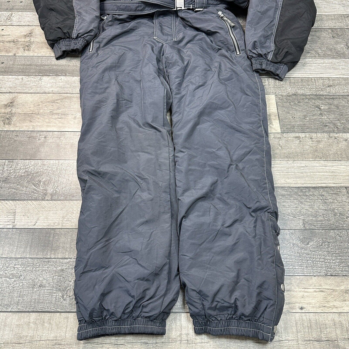 Astrolabio One Piece Ski Snowboard Suit Retro 90s Abstract Grey Mens Medium