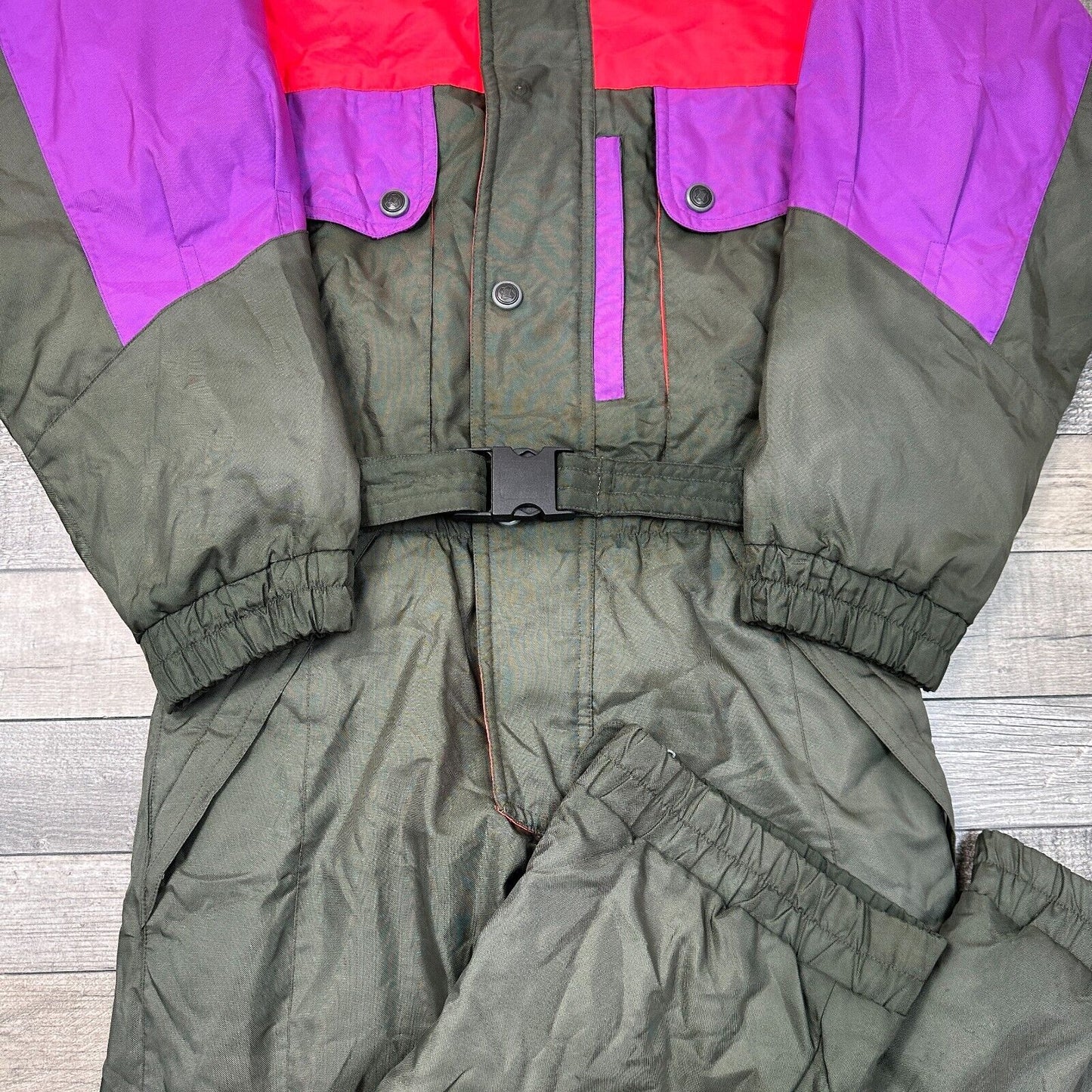 Vintage Colmar Ski Suit One Piece Snowboard Crazy Retro Apres Multi Mens Small