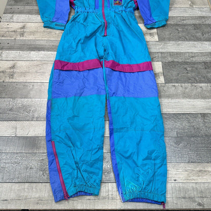 Vintage One Piece Ski Snowboard Suit Abstract Retro 90s Crazy Multi Mens Medium