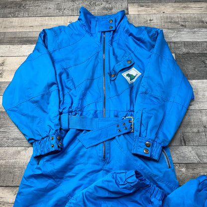 Vintage Head 90s Ski Suit Retro One Piece Colourblock Snowsuit Blue Mens XS