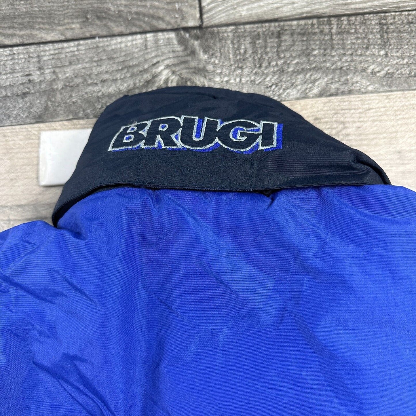 Vintage Brugi One Piece Ski Snowboard Suit Retro Crazy 90s Blue Mens Large