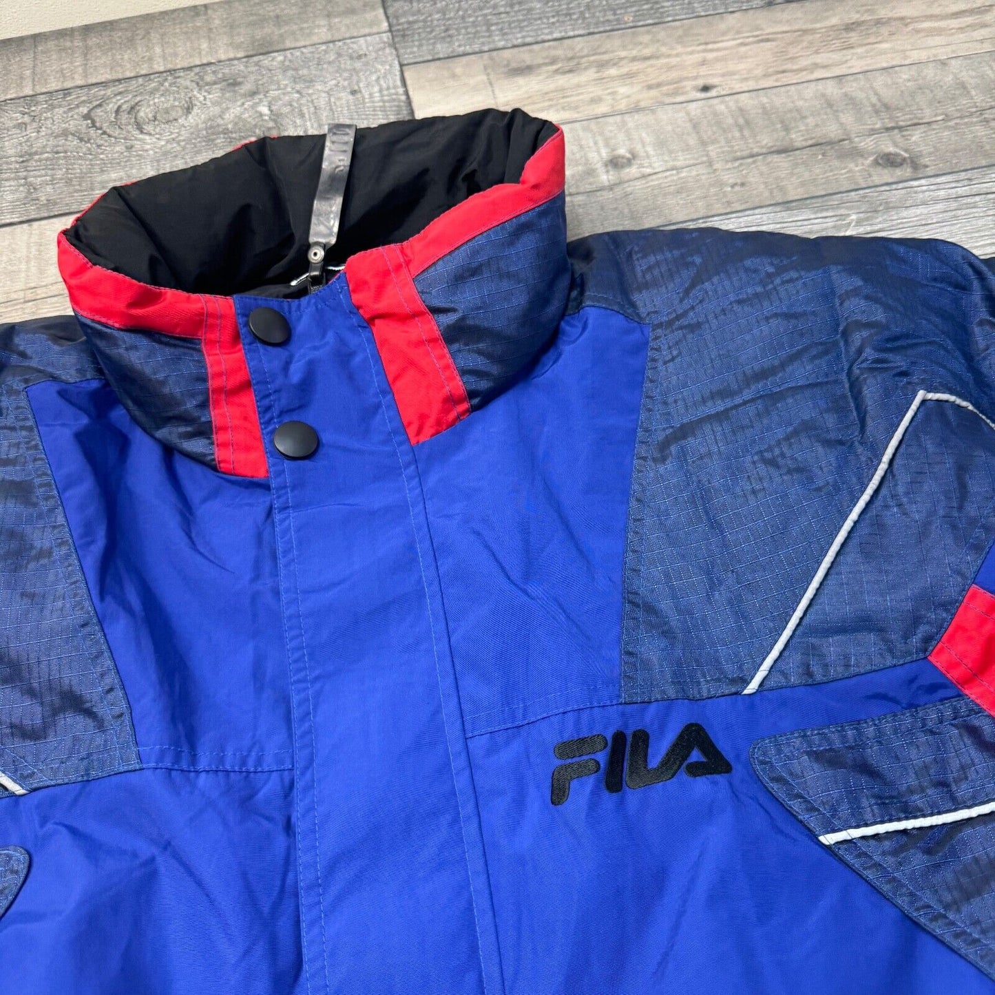 Vintage Fila Ski Suit 90s Retro One Piece Snowsuit Winter Retro Blue Mens Medium