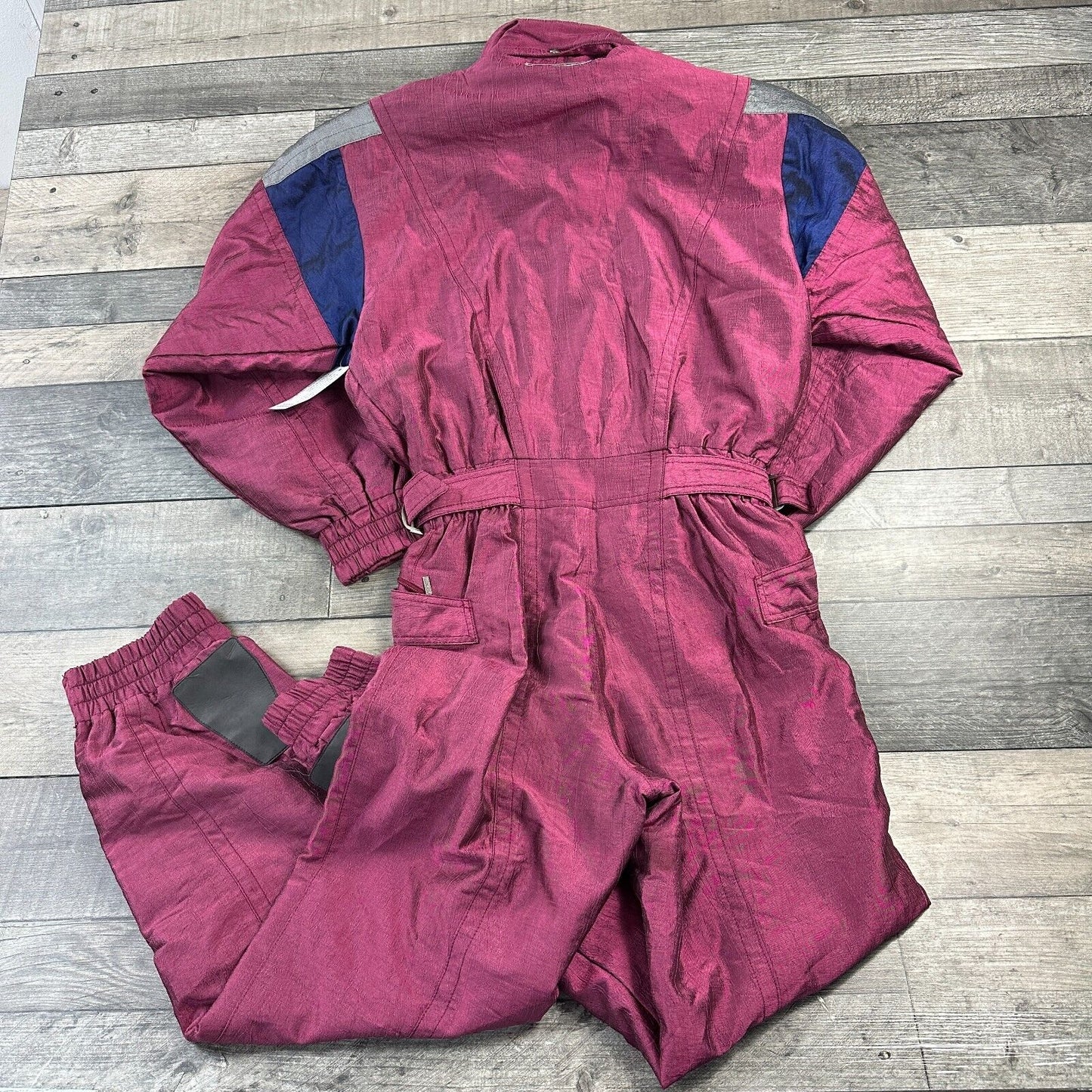 Vintage Descente One Piece Ski Snowboard Suit Retro 90s Crazy Purple Mens Small