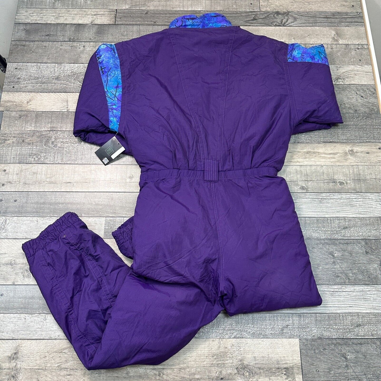 Vintage Ski Suit One Piece Snow 90s Crazy Retro Abstract Purple Mens Medium