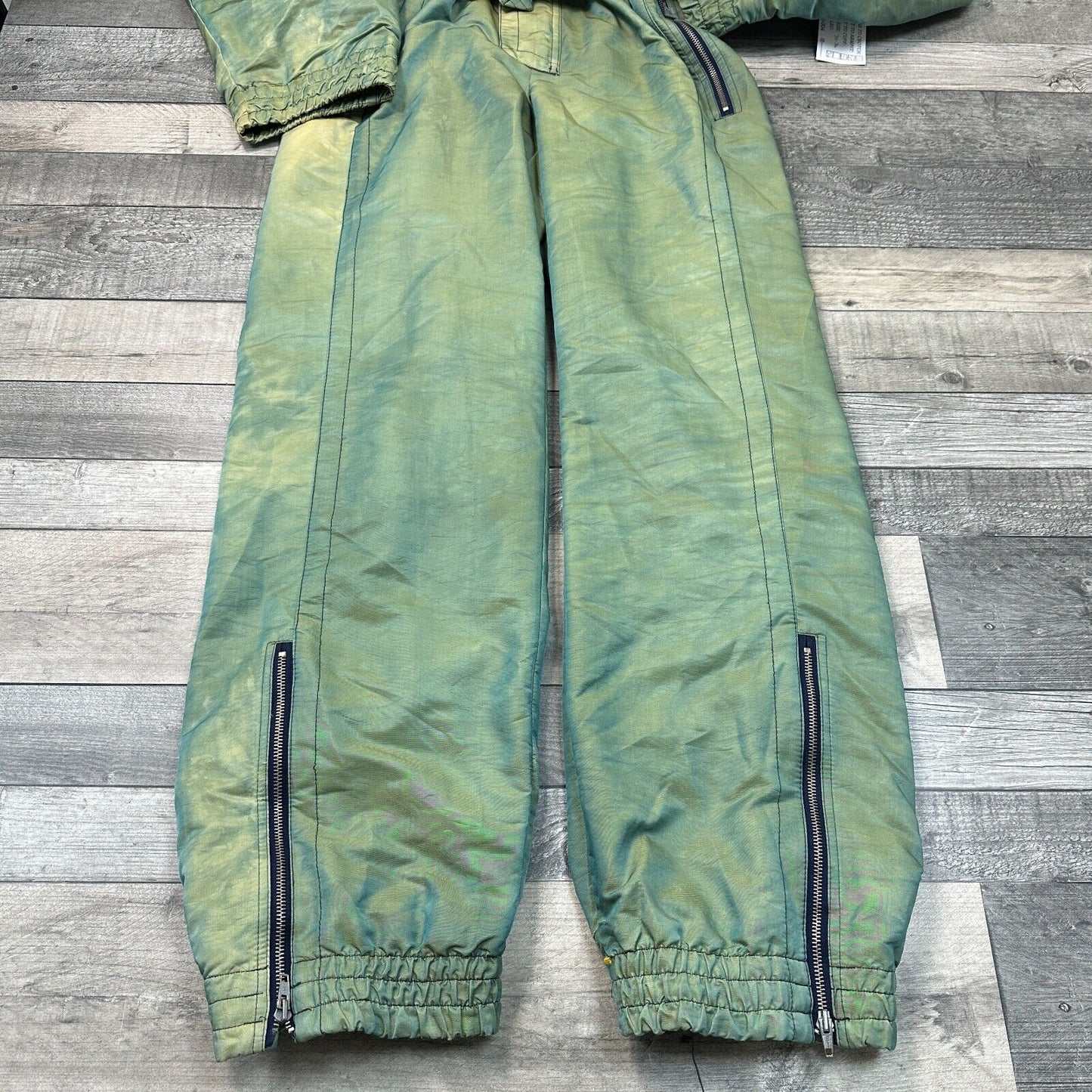 Vintage Ski Suit One Piece Snowboard Crazy Retro Apres Abstract Green Mens Large