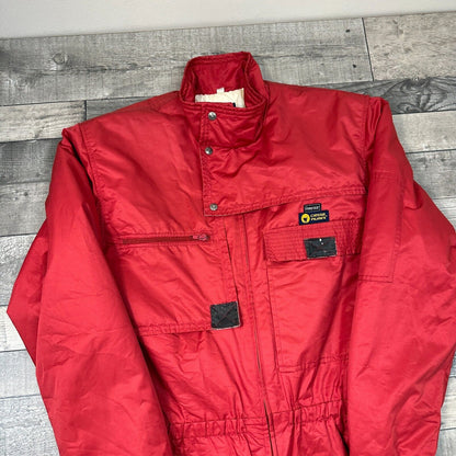 Vintage Ski Suit Snowboard 90s Retro One Piece Apres Gore-Tex Red Mens Large