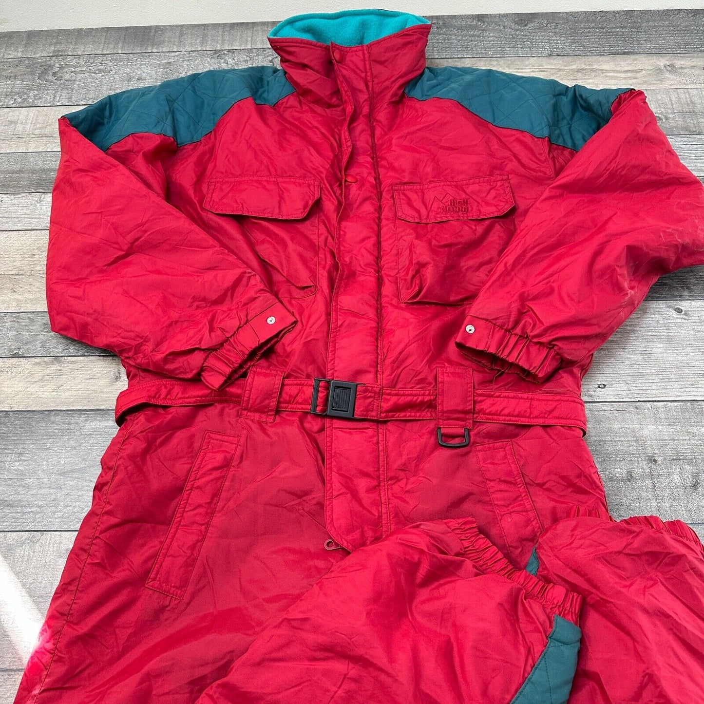 Vintage High Sierra Ski Suit One Piece Colour Block 90s Retro Snow Mens Large