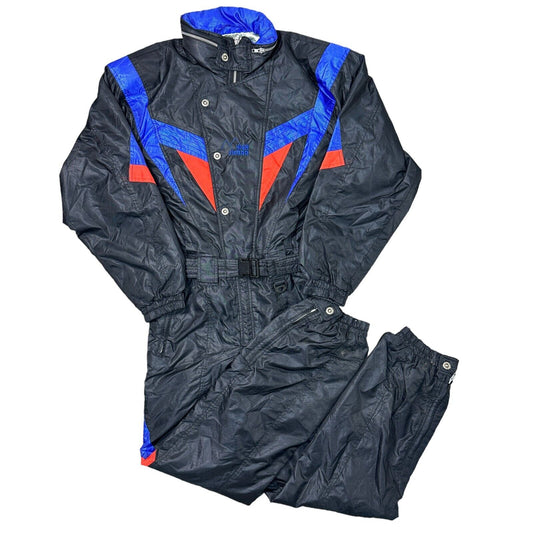 Vintage High Sierra One Piece Ski Snowboard Suit Abstract Retro Black Mens Large