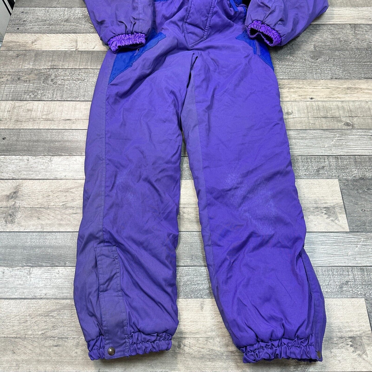 Vintage Ski Suit One Piece Colour Block 90s Retro Purple Blue Mens Medium 48