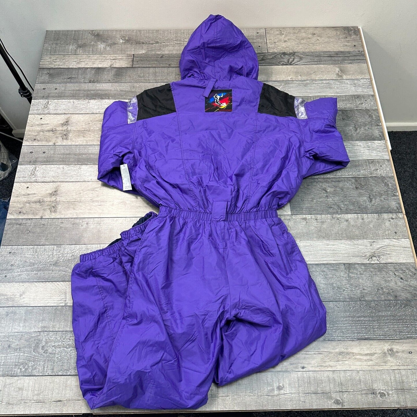 Vintage Hibernia One Piece Ski Snowboard Suit Crazy 90s Retro Purple Mens Large