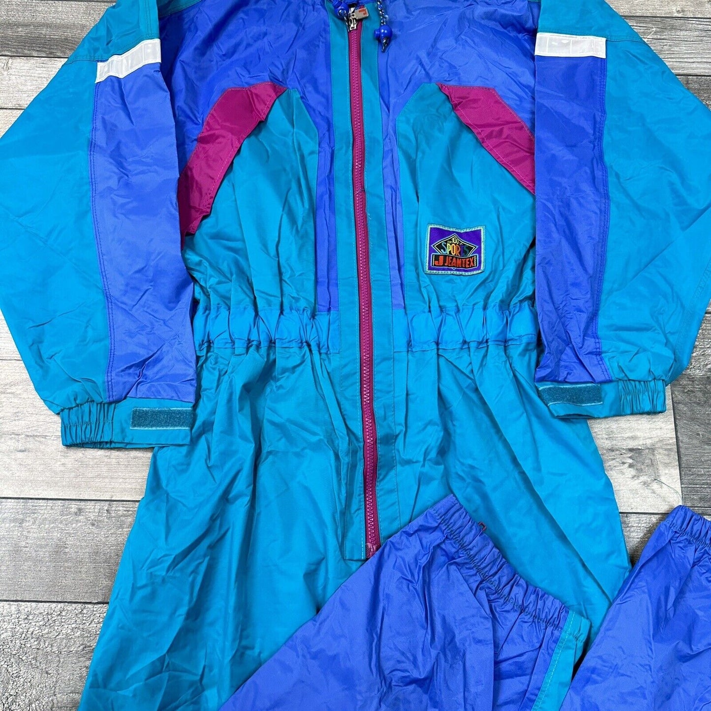 Vintage One Piece Ski Snowboard Suit Abstract Retro 90s Crazy Multi Mens Medium