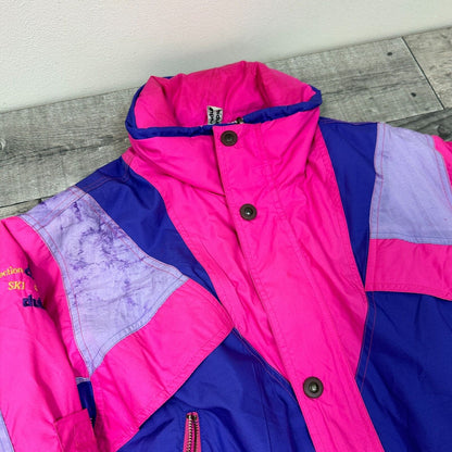 Vintage Dubin Ski Suit Snow One Piece Water Repellent Pink Purple Mens Medium