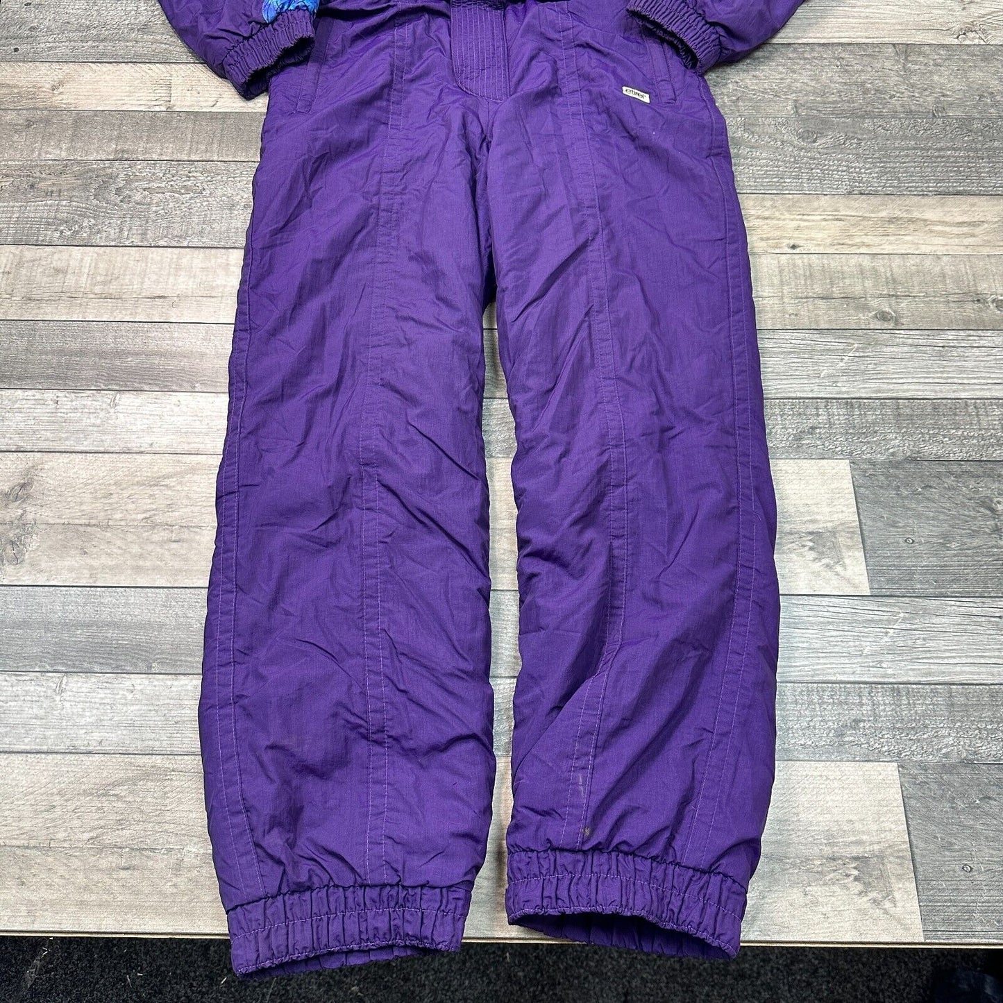 Vintage Ski Suit One Piece Snow 90s Crazy Retro Abstract Purple Mens Medium