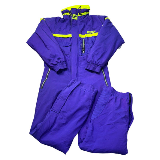 Vintage Lafont Gore-Tex Ski Suit One Piece Snow Suit 90s Purple Mens Medium